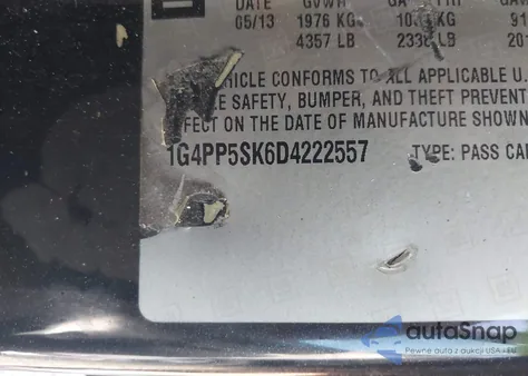 2013 Buick Verano from USA, damaged, VIN 1G4PP5SK6D4222557